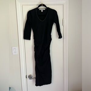 Black midi dress